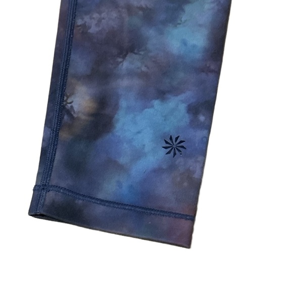 ATHLETA GIRL Capri Leggings Youth M Blue Multi-Color Galaxy Tie-Dye Activewear - Picture 6 of 6